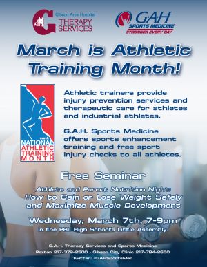 March is Athletic Training Month