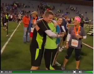 Mother and Son Running for New Beginnings