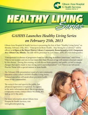 GAHHS Launches Healthy Living Series.