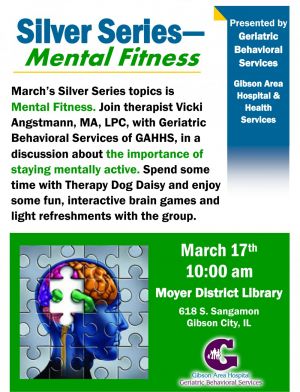 Gibson Area Hospital Silver Series Continues with Topic of Mental Fitness