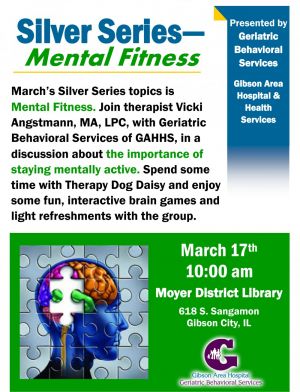 Gibson Area Hospital Silver Series Continues with Topic of Mental Fitness