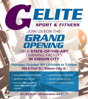 Elite Sport & Fitness Grand Opening Event in Gibson City