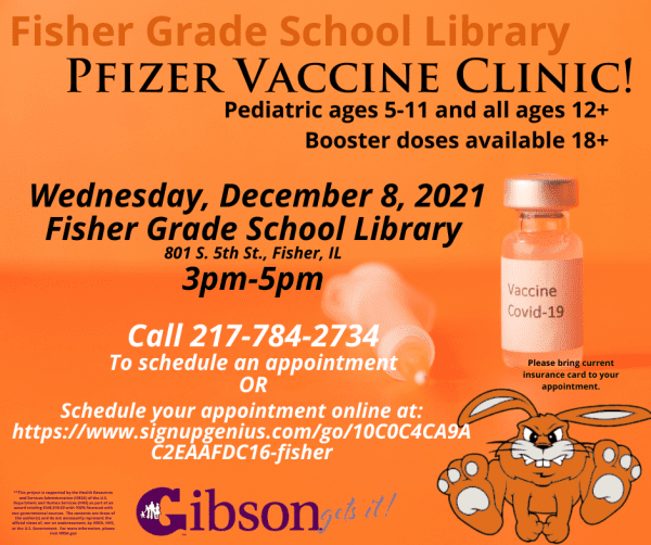 Fisher Pfizer Vaccine Clinic Announced!