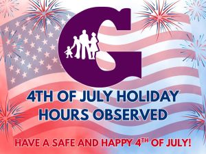 4th of July Holiday Hours Observed
